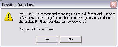 Possible Data Loss